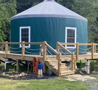 Camper-submitted photo from Magical Riverside Yurt w/hot tub