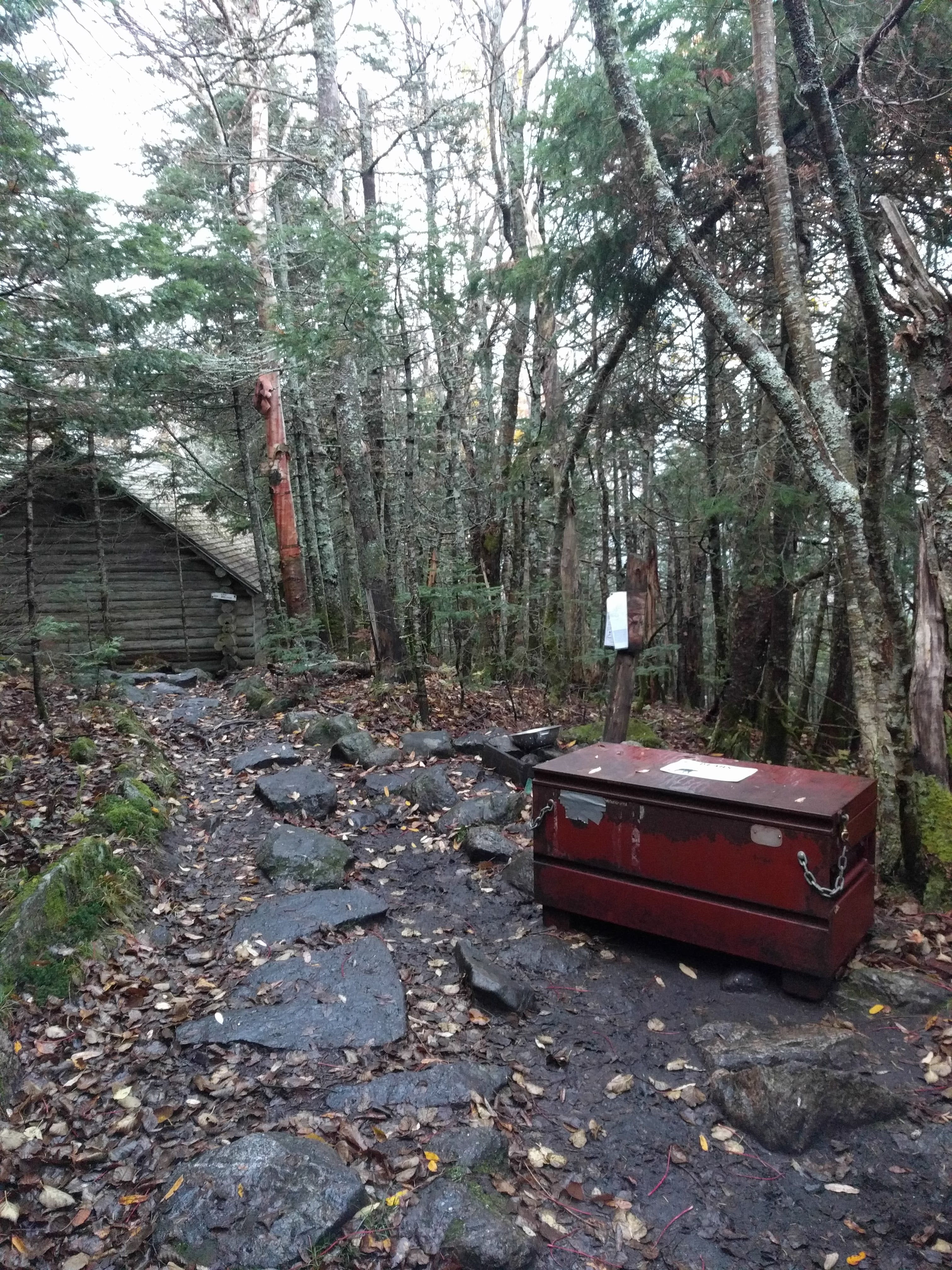 The site was well supplied with a bear box and outhouse.