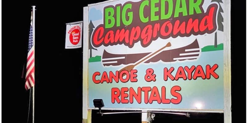 Camper submitted image from Big Cedar Campground Kayak & Canoe Livery