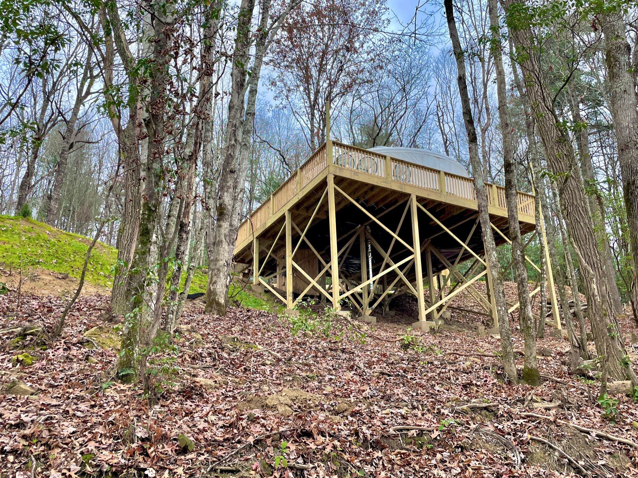 Carson G.'s photo of glamping accommodations at Pala Chino Yurt near Nantahala National Forest