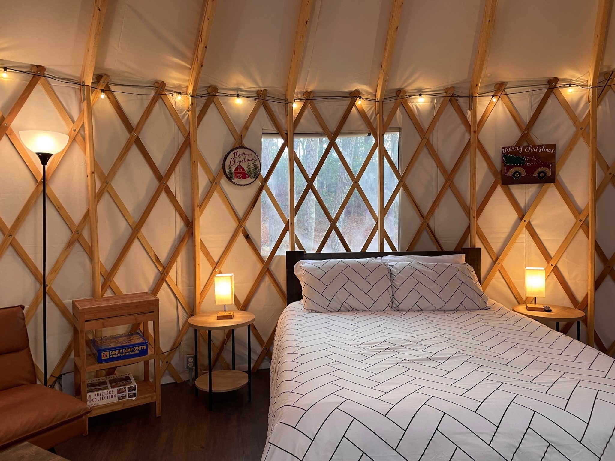 Carson G.'s photo of glamping accommodations at Pala Chino Yurt near Sky Valley, GA