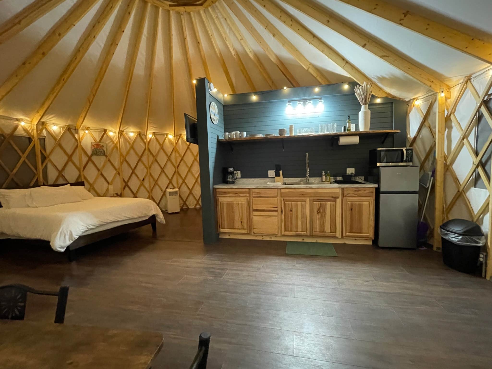 Carson G.'s photo of glamping accommodations at Pala Chino Yurt near Dillard, GA