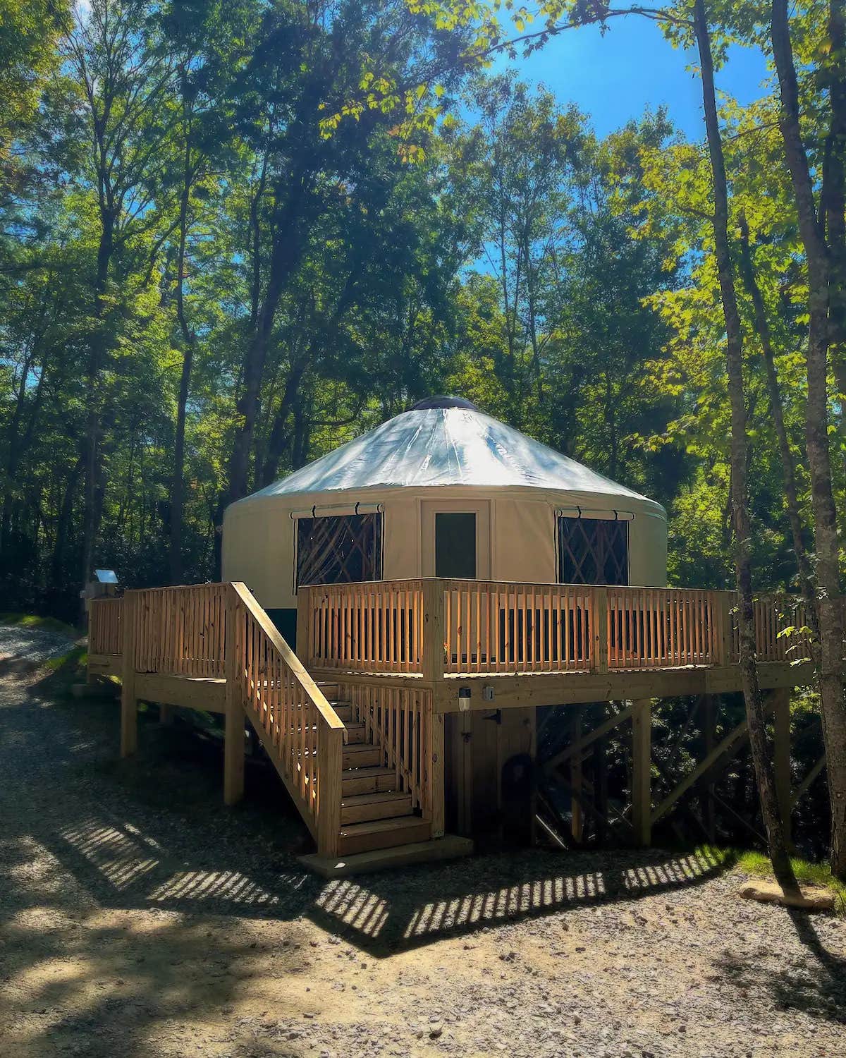Camping near Magical Mountain Resorts, The Enchanted Forest: Pala Chino Yurt, Nantahala National Forest, North Carolina
