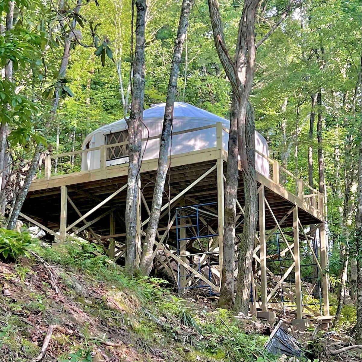 Camper-submitted photo at Pala Chino Yurt near Nantahala National Forest