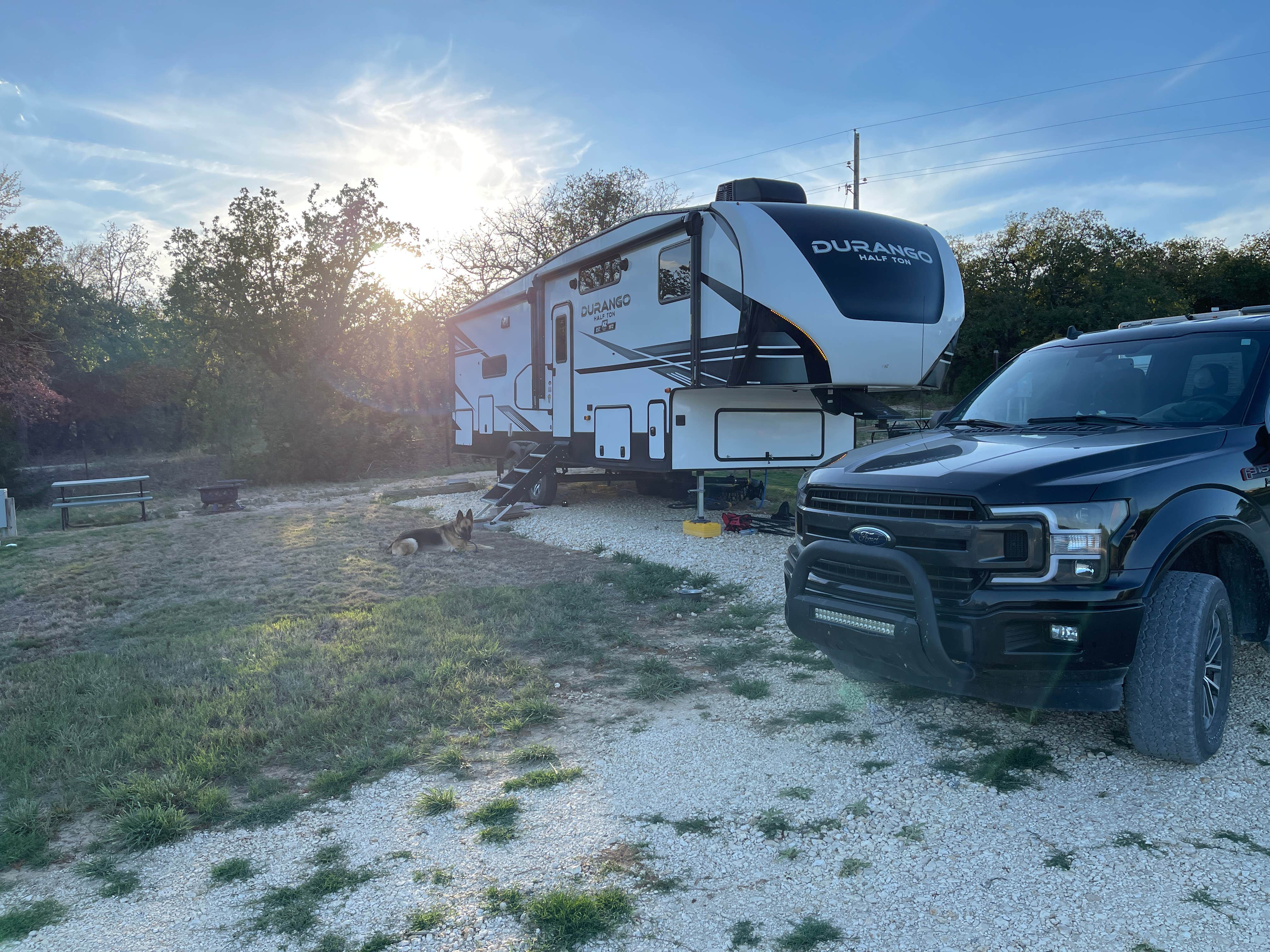Kara I.'s photo of camping with pets at Rockin' K RV Park and Horse Motel near Dublin, TX