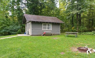 Laura M.'s photo of a cabin at Lakeview Camping Area — Fair Haven Beach State Park near Auburn, NY