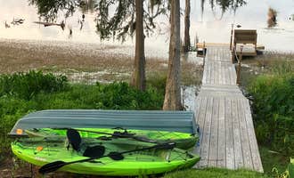 Camping near St. Andrews State Park Campground: Private Deer Point Lake Front RV Pad, Panama City, Florida