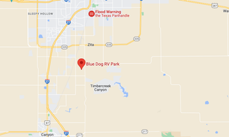 Camping near Tentrr Signature Site - Monarch ***PLEASE SEE NOTE BELOW ABOUT POTTER COUNTY BURN BAN***: Blue Dog Rv Park , Canyon, Texas