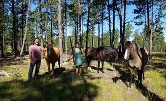 Isa K.'s photo of camping with a horse at Plenty Star Ranch - CLOSED near Rapid City, SD