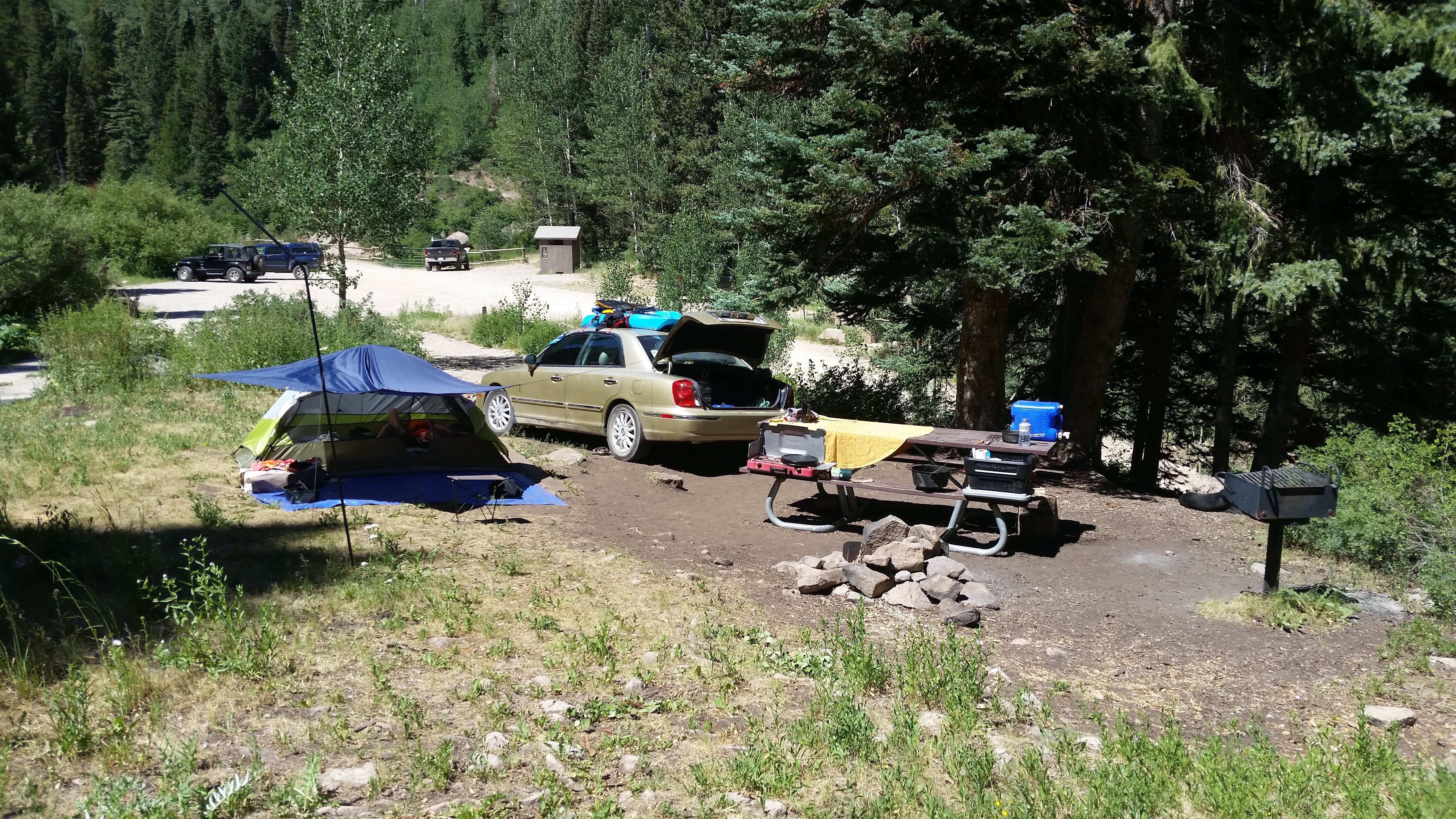 Kat P.'s photo of tent camping at Oowah Campground near Nucla, CO