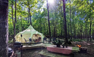 Camping near Lac Vieux Desert: Coadys' Point of View Lake Resort & Glamping Campground, Land o Lakes, Wisconsin