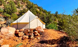 Charles D.'s photo of tent camping at Zion View Camping near Dammeron Valley, UT