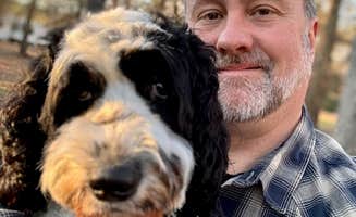 Donna H.'s photo of camping with pets at Armadillo Campground - Beavers Bend State Park near Gillham, AR