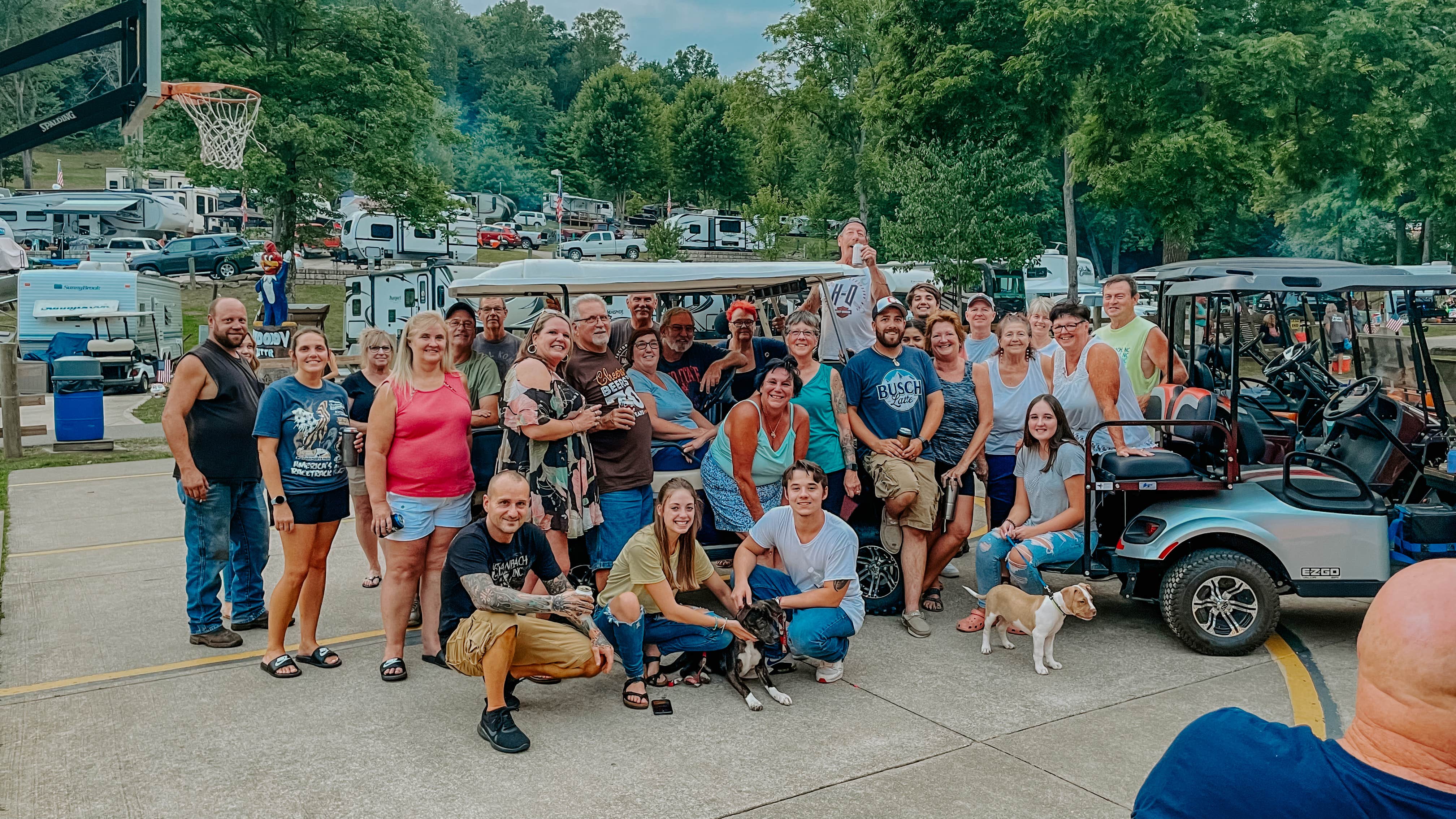 Ashley S.'s photo of camping with pets at Woods Tall Timber Resort near Coshocton, OH