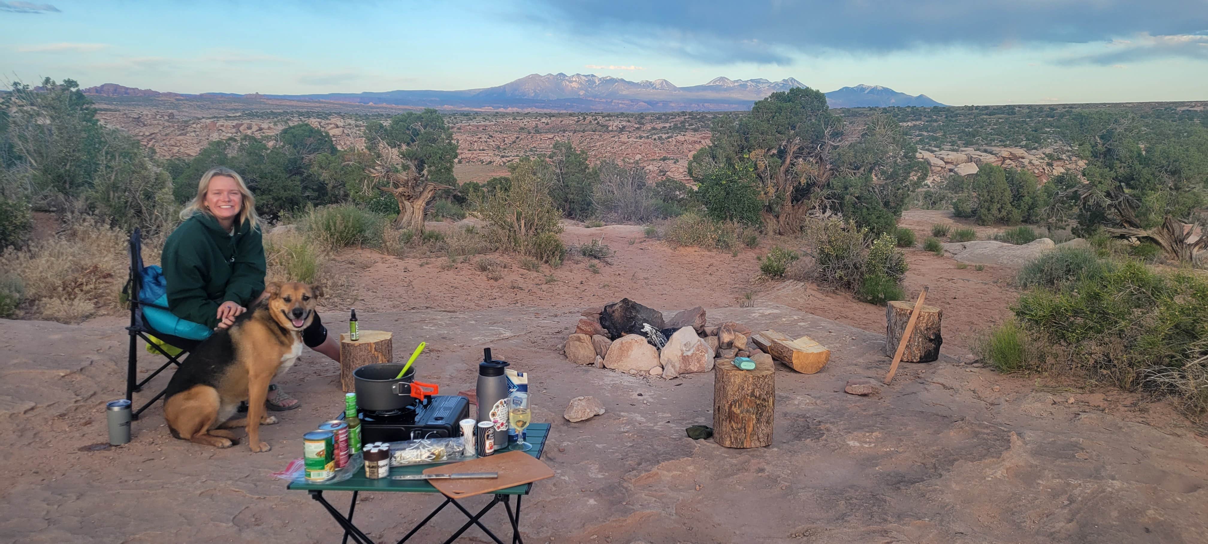Leah M.'s photo of camping with pets at Willow Springs Trail near Arches National Park
