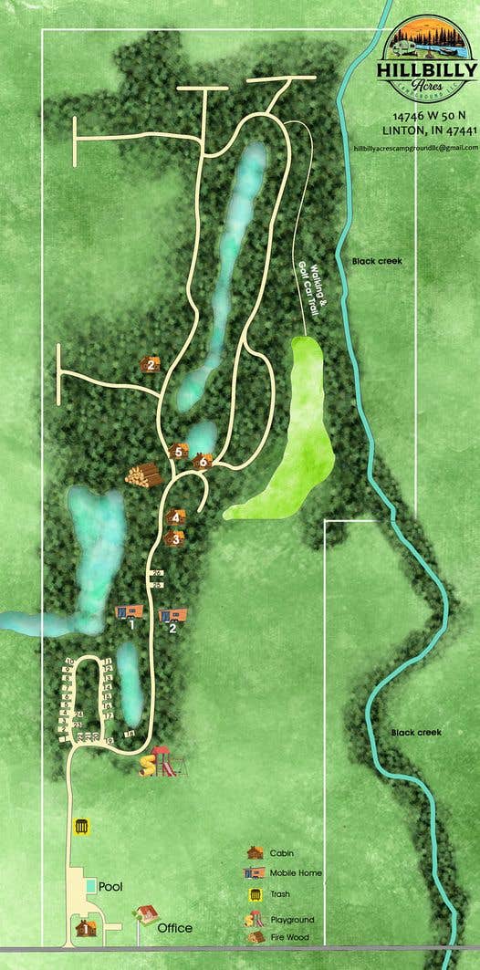 Camper-submitted photo at Hillbilly Acres Campground near Dugger, IN