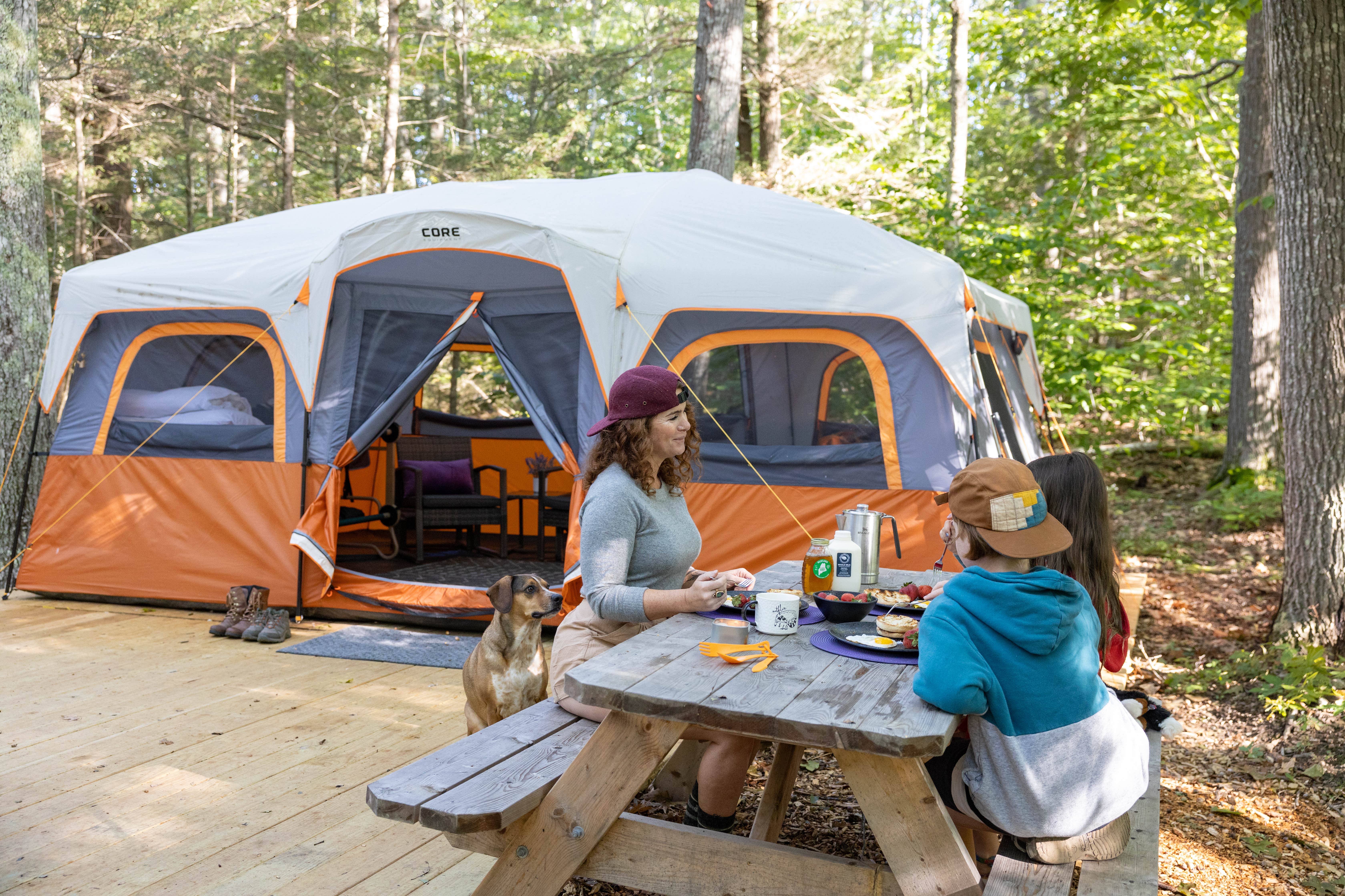 Tyra P.'s photo of camping with pets at Wolfe's Neck Ocean Front Camping near Portland, ME