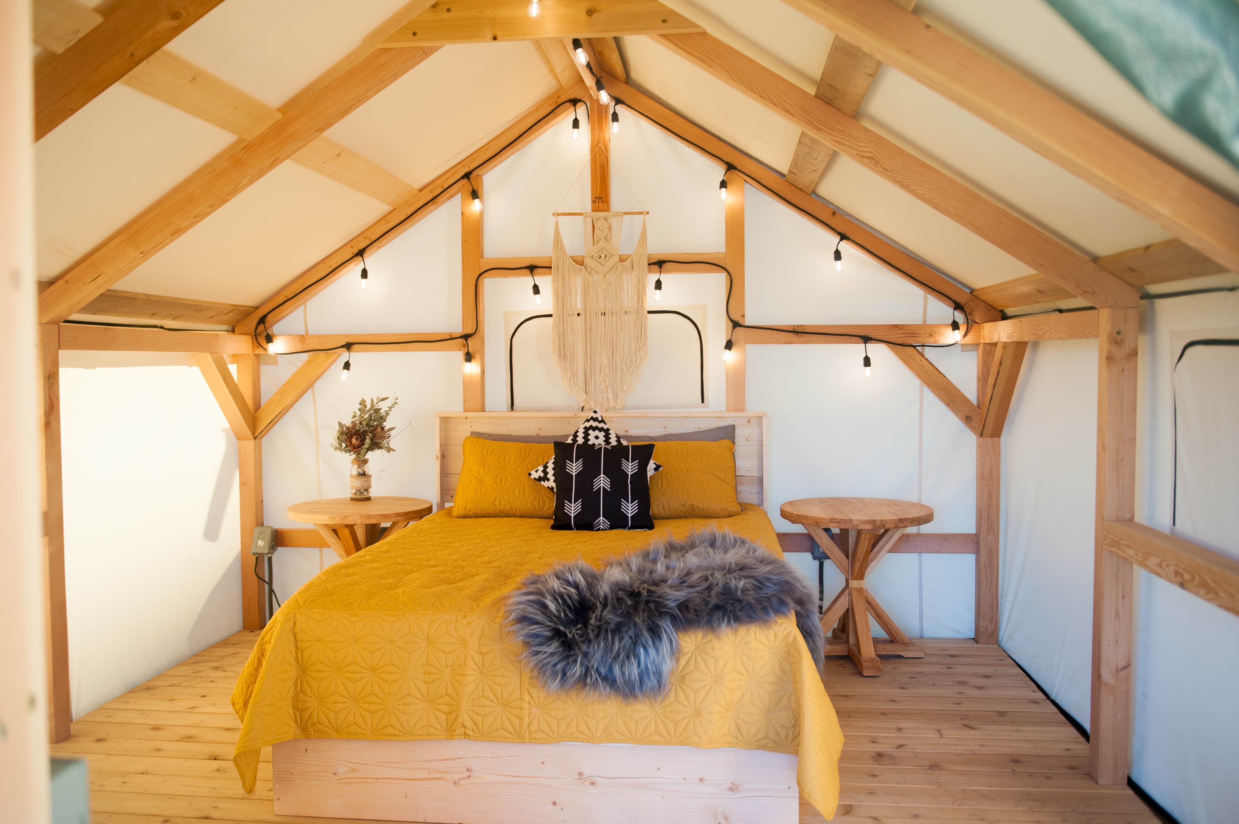 Eric A.'s photo of glamping accommodations at Tiny Town Campground near Big Sky, MT