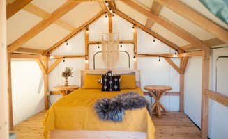 Eric A.'s photo of glamping accommodations at Tiny Town Campground near Silver Gate, MT