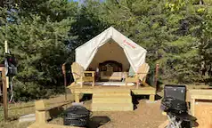 Camping near Paris Mountain State Park Campground: Persimmon Farm Tent, Landrum, South Carolina