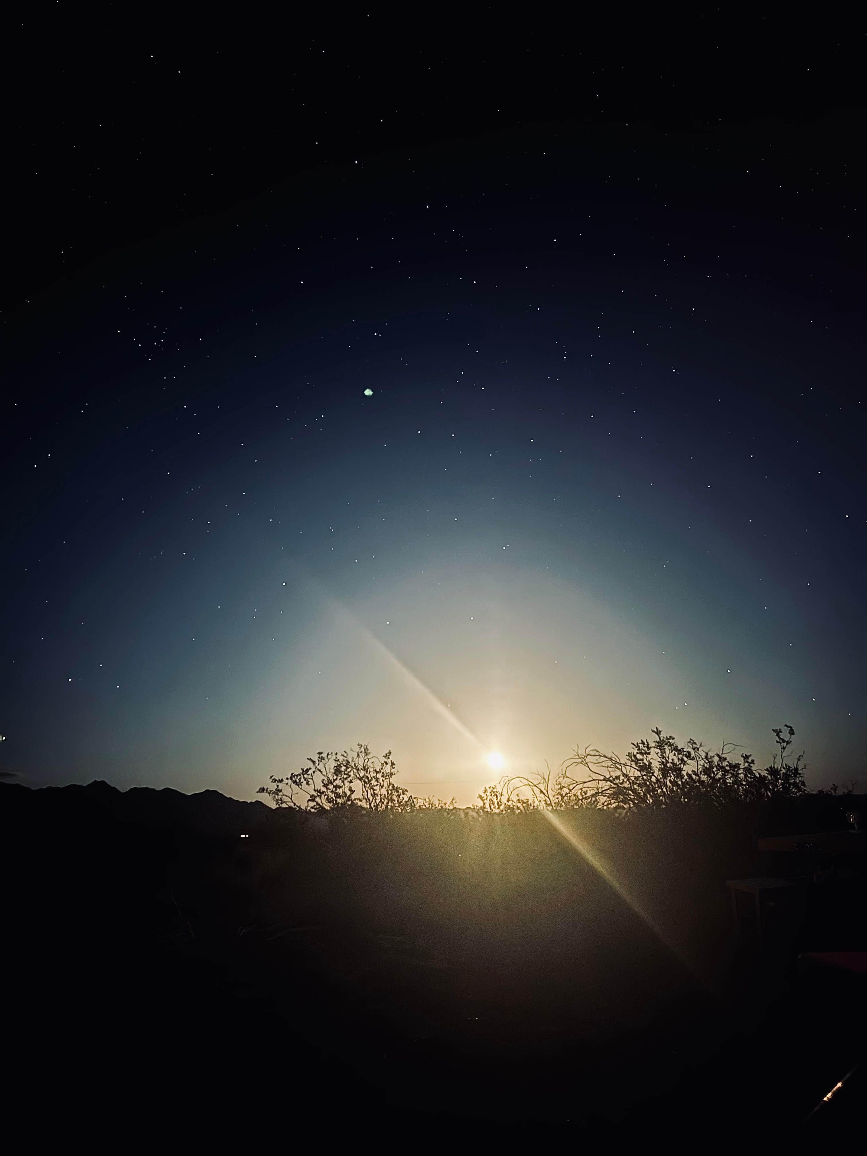 Camper-submitted photo at Sunset views wonder valley near Joshua Tree National Park