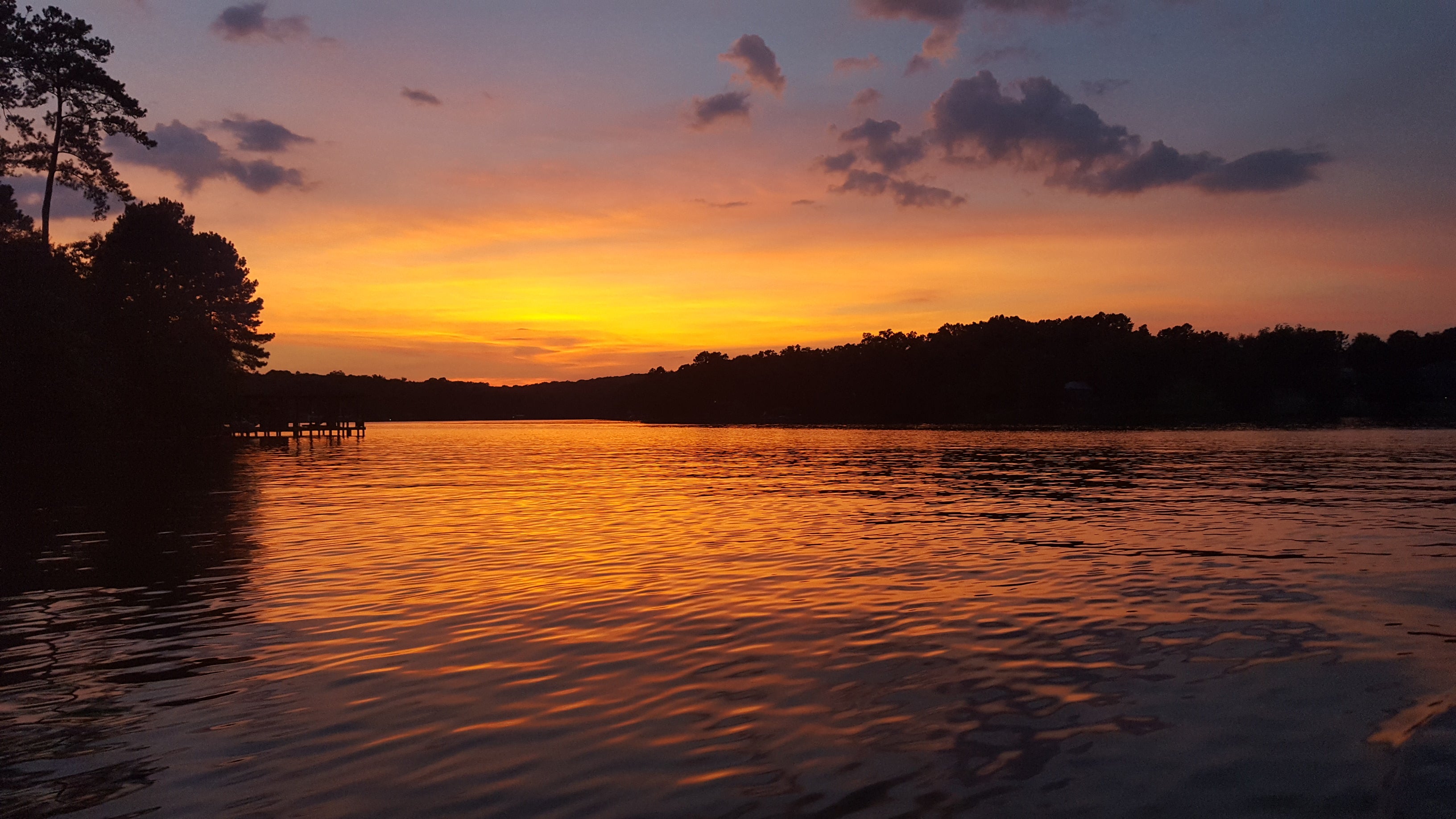 Sunsets are Memorable on Tellico Lake as the Campgrounds are surrounded by water.