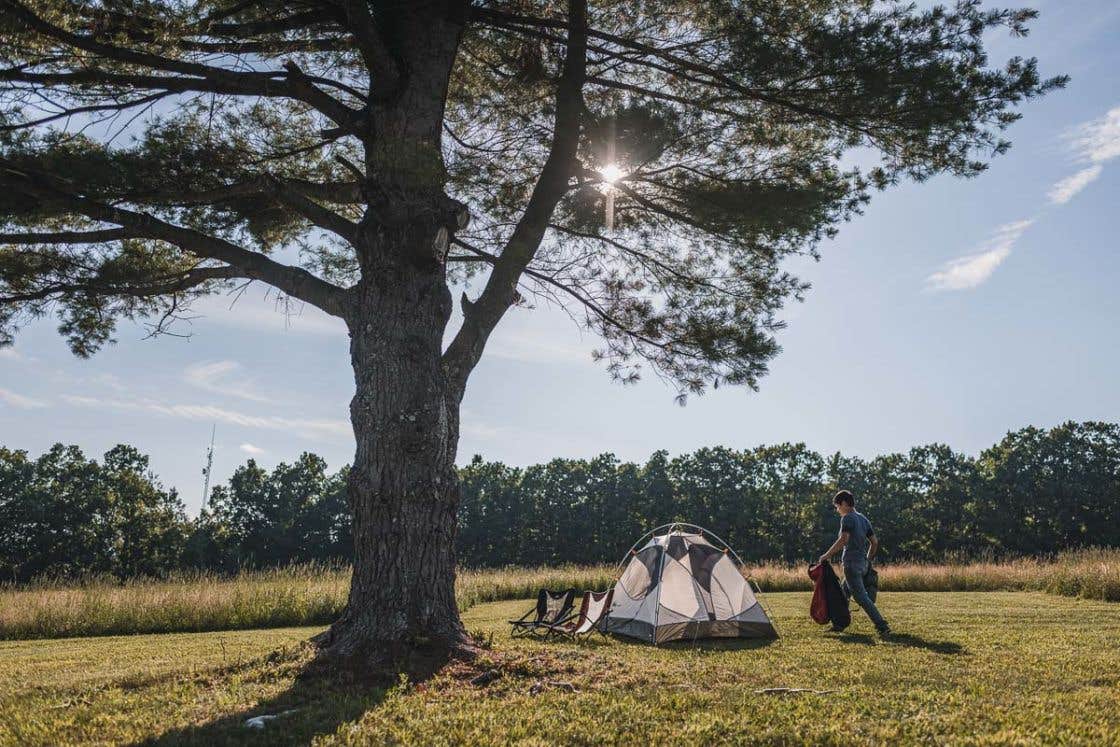 Tim H.'s photo of tent camping at HOGAN'S LANDING near Round Lake, NY