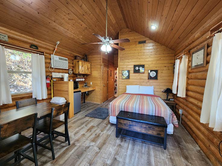 V J.'s photo of glamping accommodations at Pine Creek Cabins Resort near Junction, UT