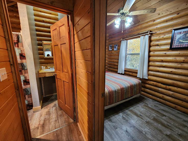 V J.'s photo of glamping accommodations at Pine Creek Cabins Resort near Aurora, UT