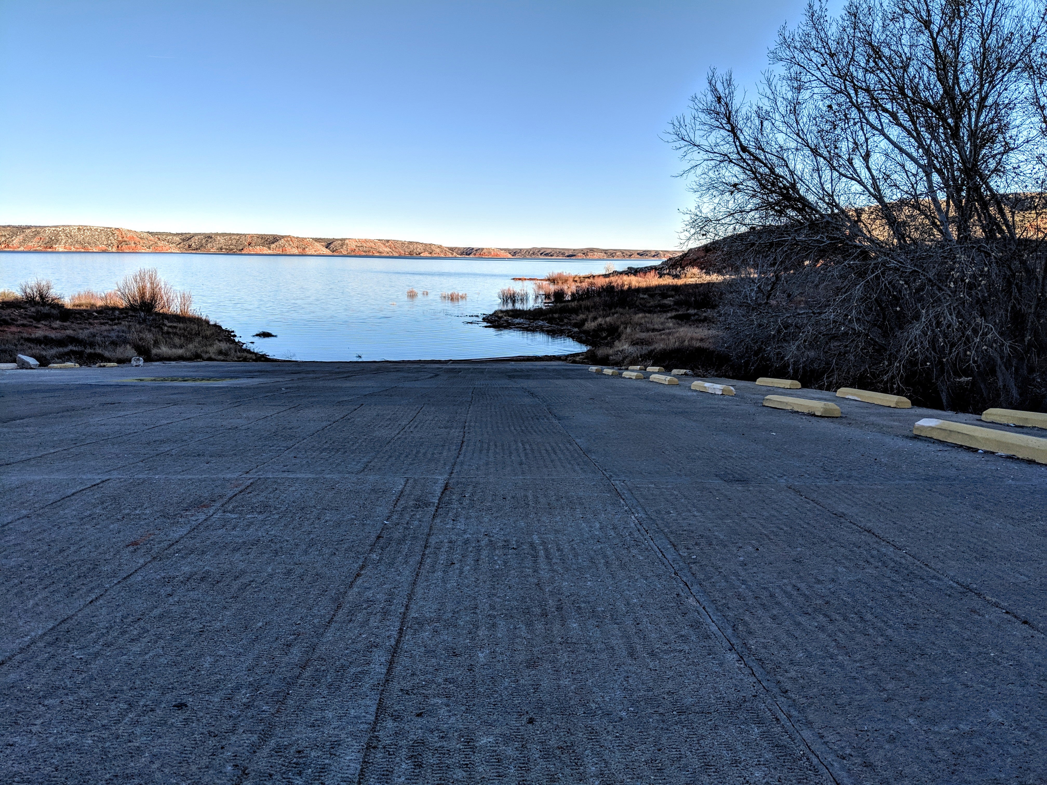 Very large boat ramp.