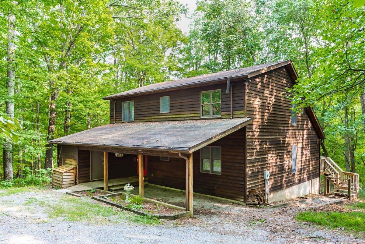 The Dyrt's photo of a cabin at Huge Cabin w Hot Tub, Deck, Grill, Fire Pit, WiFi near Gerrardstown, WV