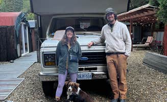 Robert C.'s photo of camping with pets at Glamping in the Redwoods 🐶🐕💃🕺🏼 near Windsor, CA