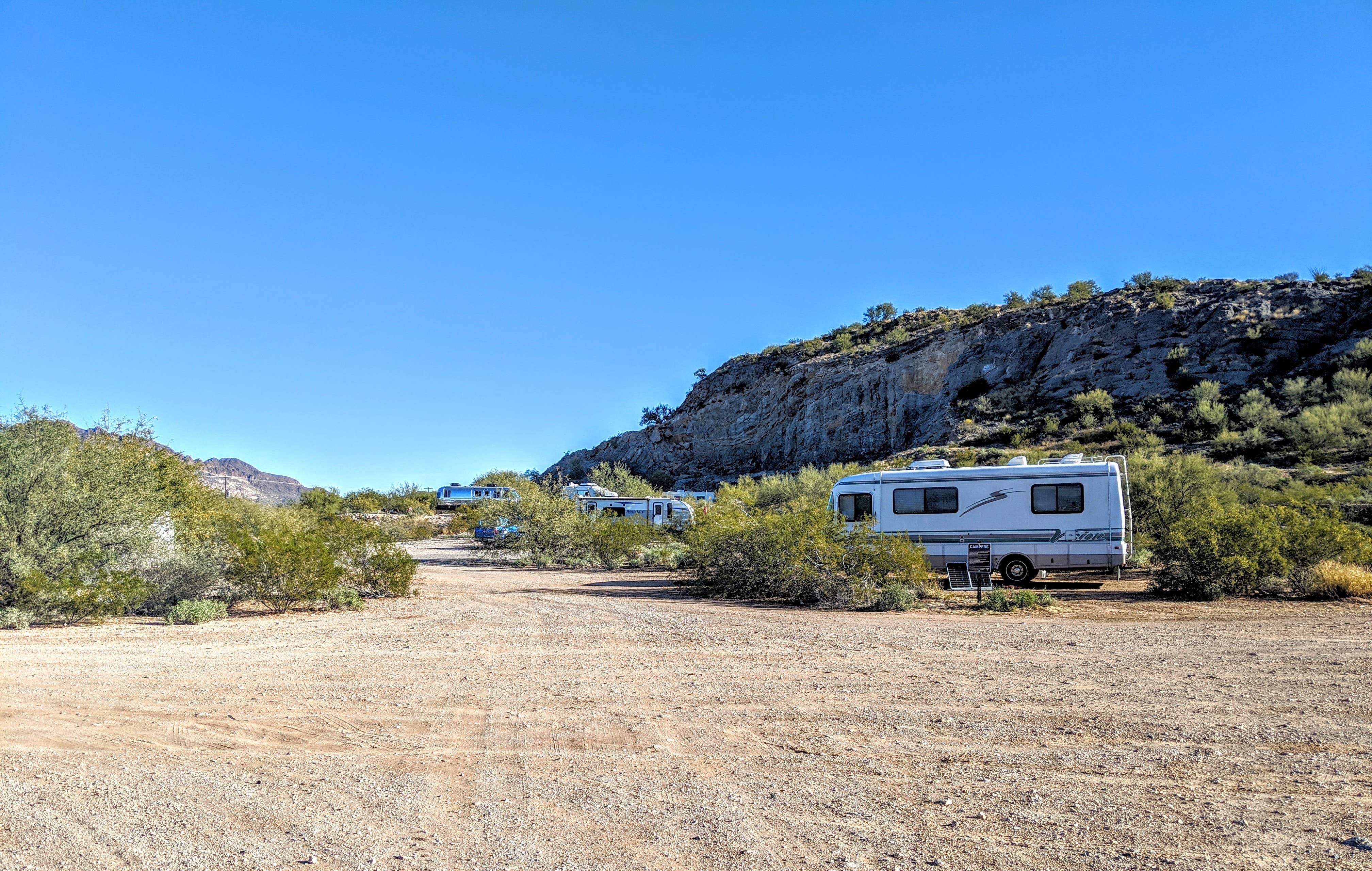 Bumpy roads, but lots of level spots to park.