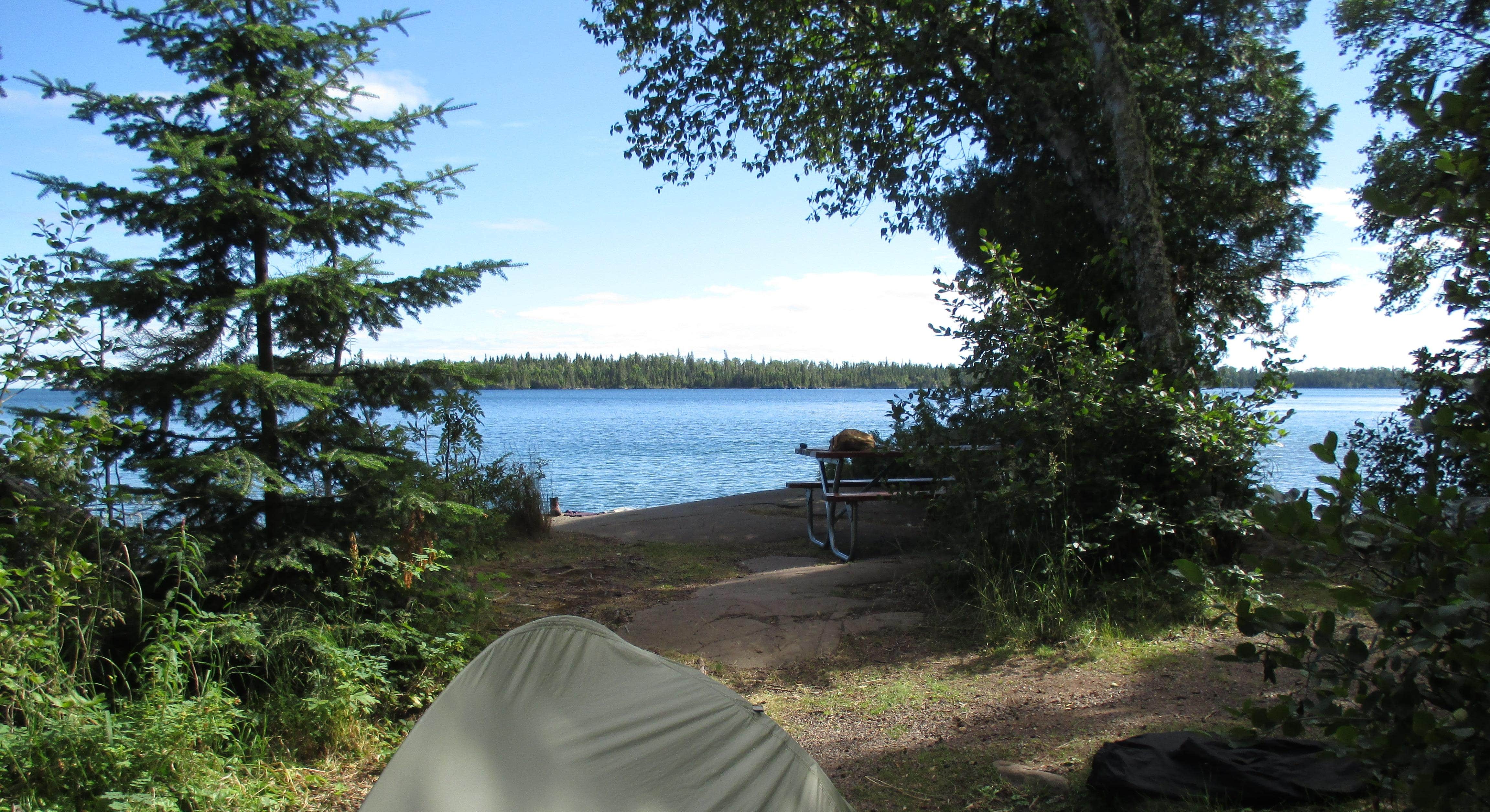 Tent Camping by the Lake at Three Mile Campground Isle Royale National Park