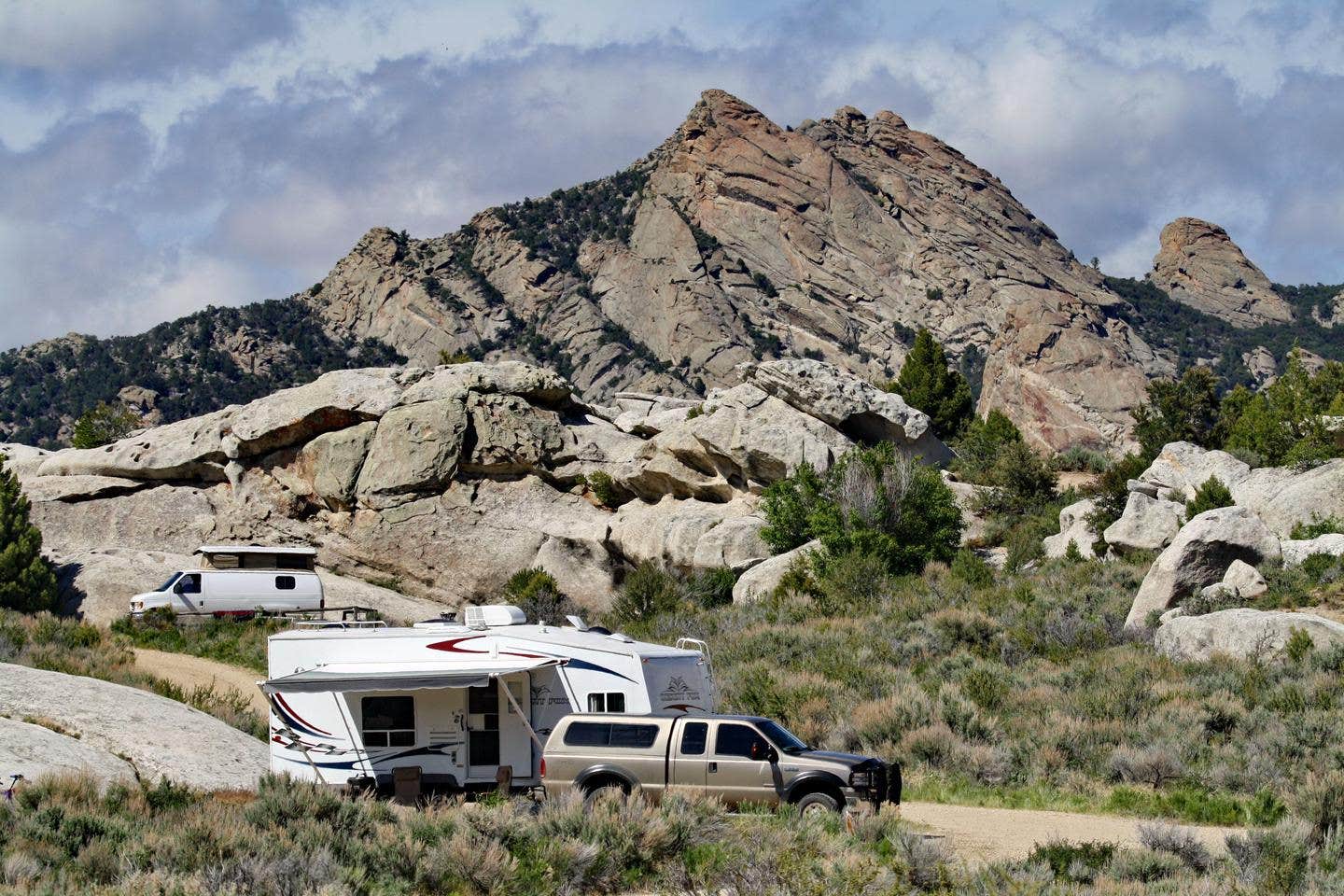 The Dyrt's photo of rv camping at City of Rocks Campground — City of Rocks Natural Reserve near Park Valley, UT