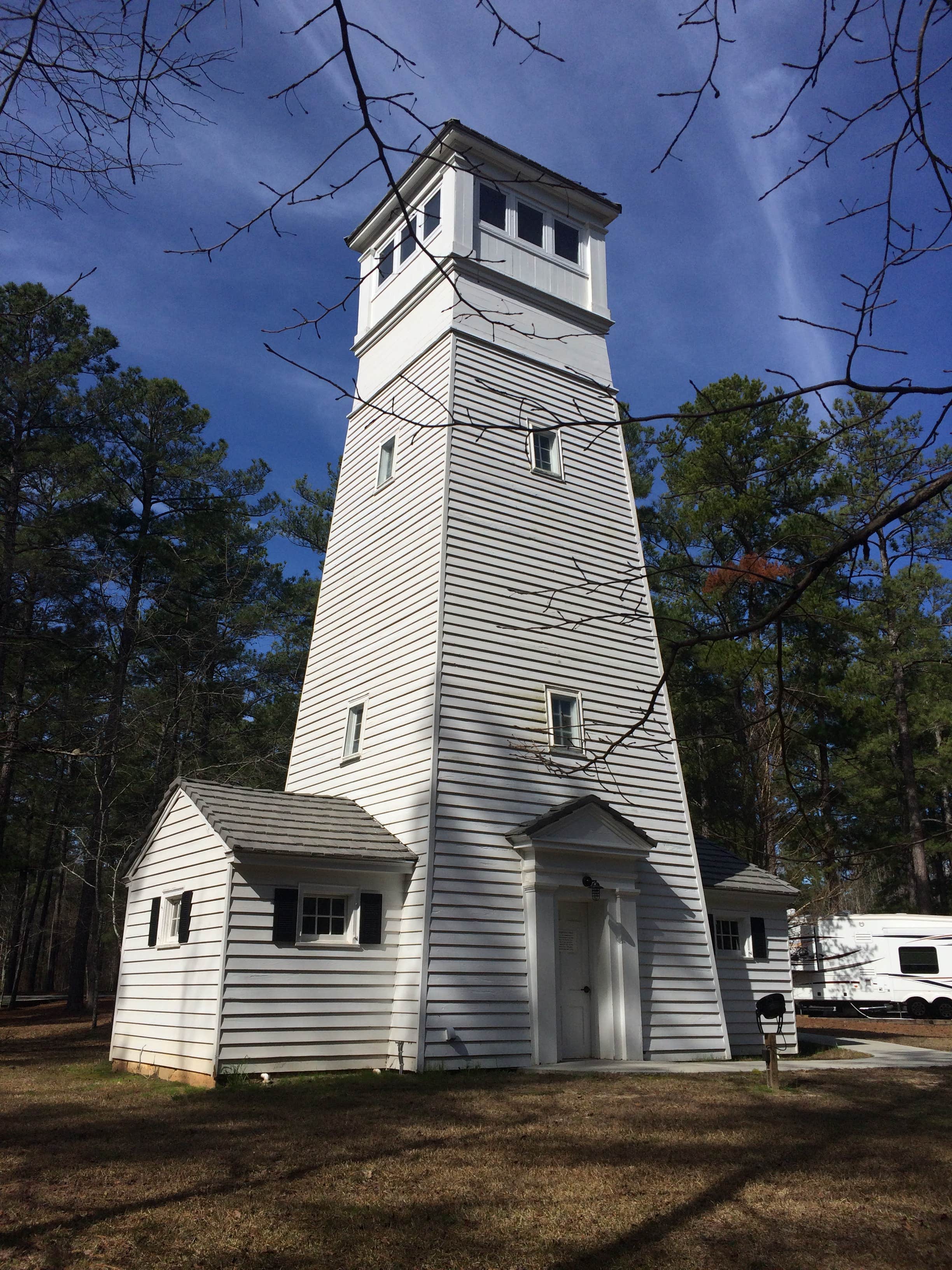 Fire tower in campground 