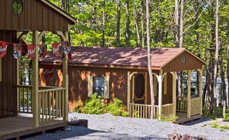Nikki D.'s photo of a cabin at Peaceful Woodlands Campground near Factoryville, PA