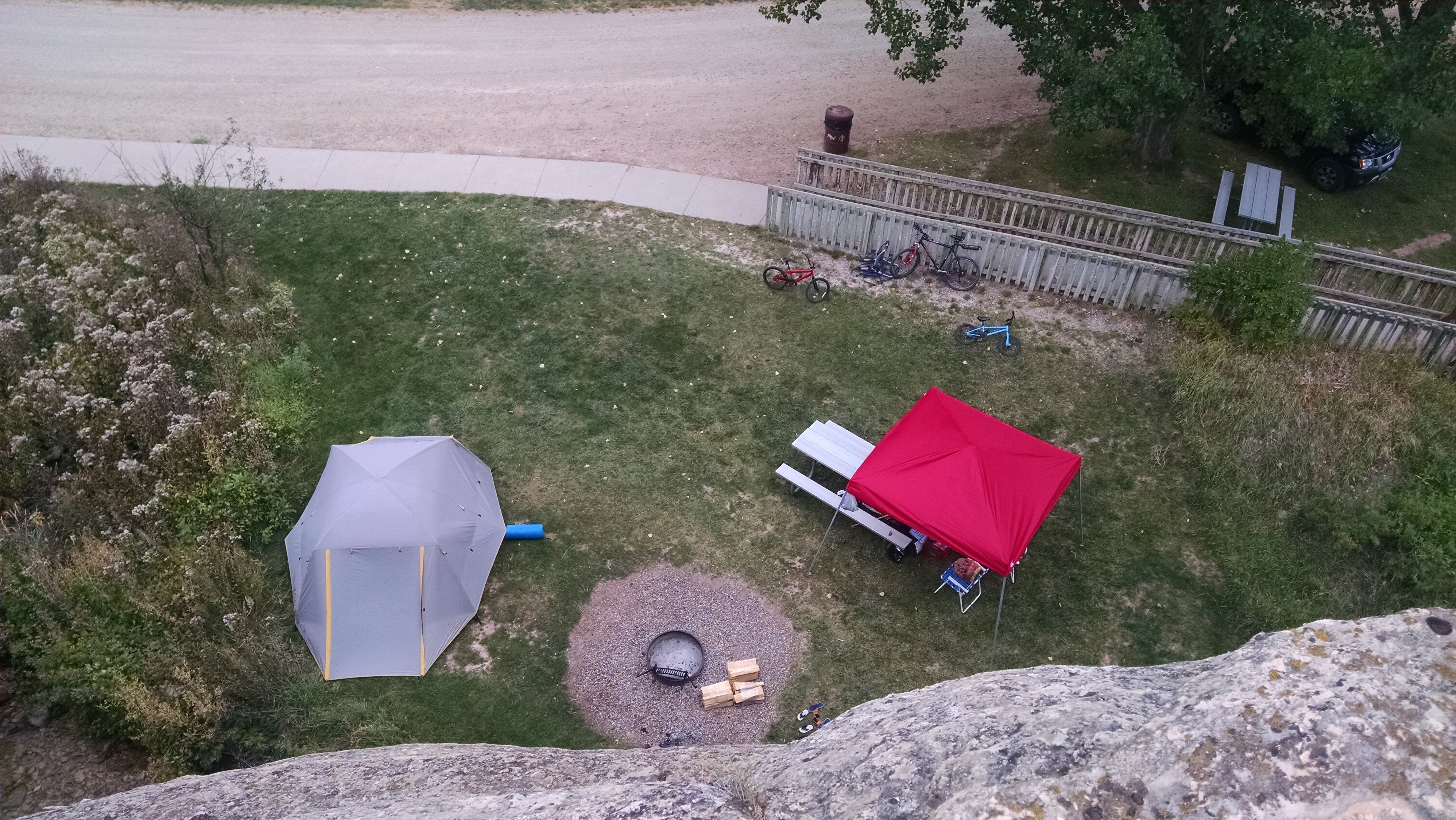 Eagle eye view of Middle Campground site taken Aug. 2018
