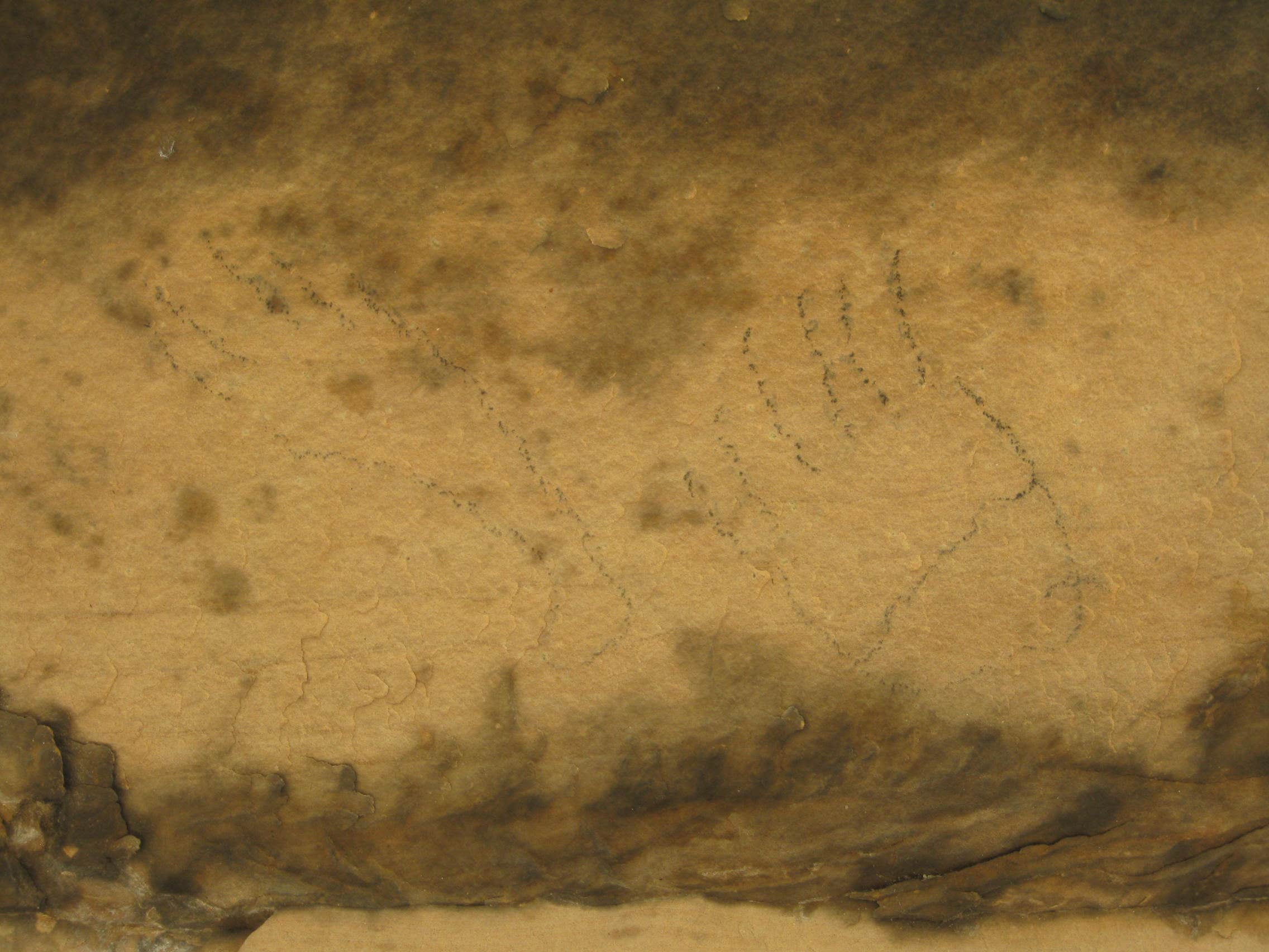 A pictograph of bear claws.