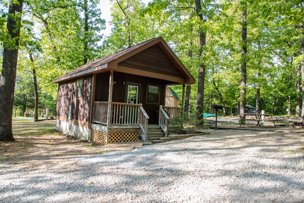 Melissa G.'s photo of a cabin at Shady Oaks Campground & RV Park near Norfork, AR