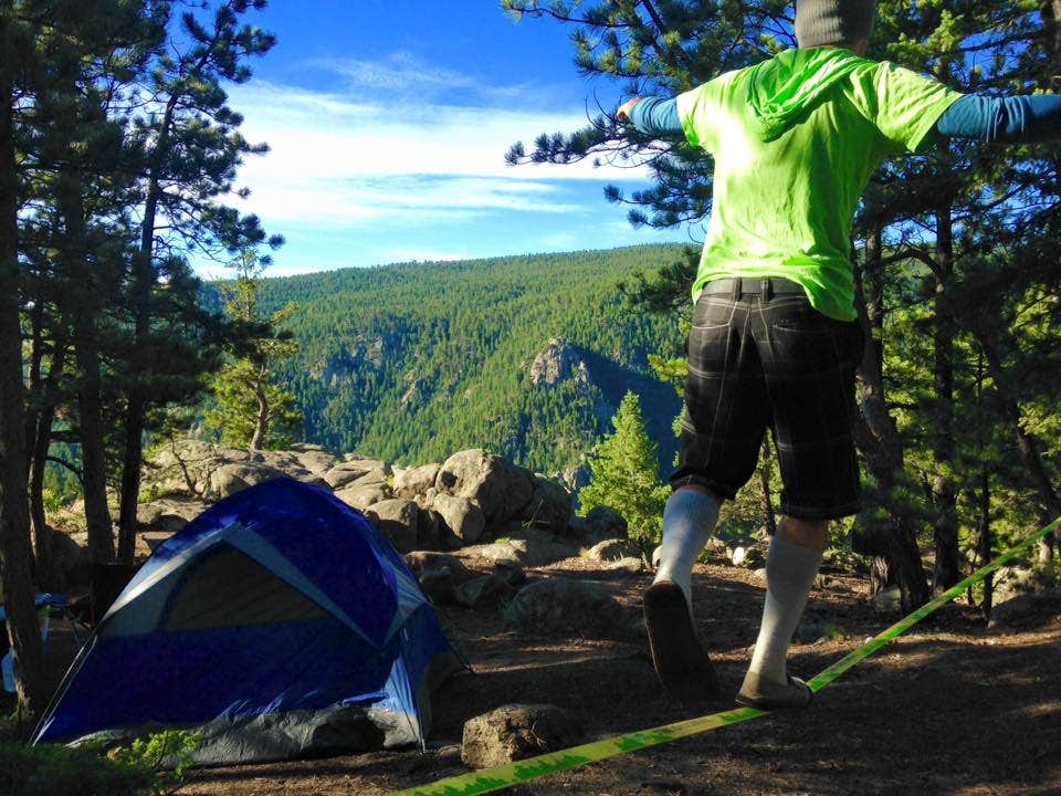 Hayley K.'s photo of tent camping at Dream Canyon Campsites - Dispersed Camping near Boulder, CO