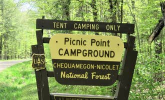 Camping near Medford City Park: Picnic Point Campground, Westboro, Wisconsin