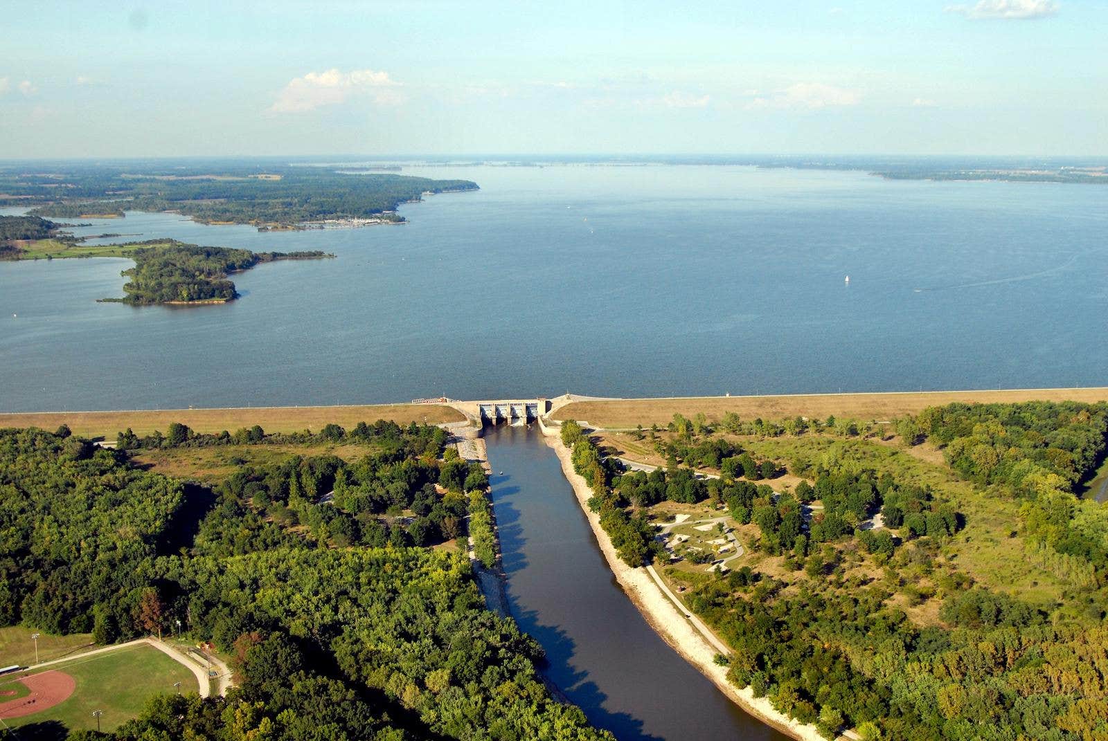 Camping near Carlyle lake: Dam West Spillway, Carlyle, Illinois