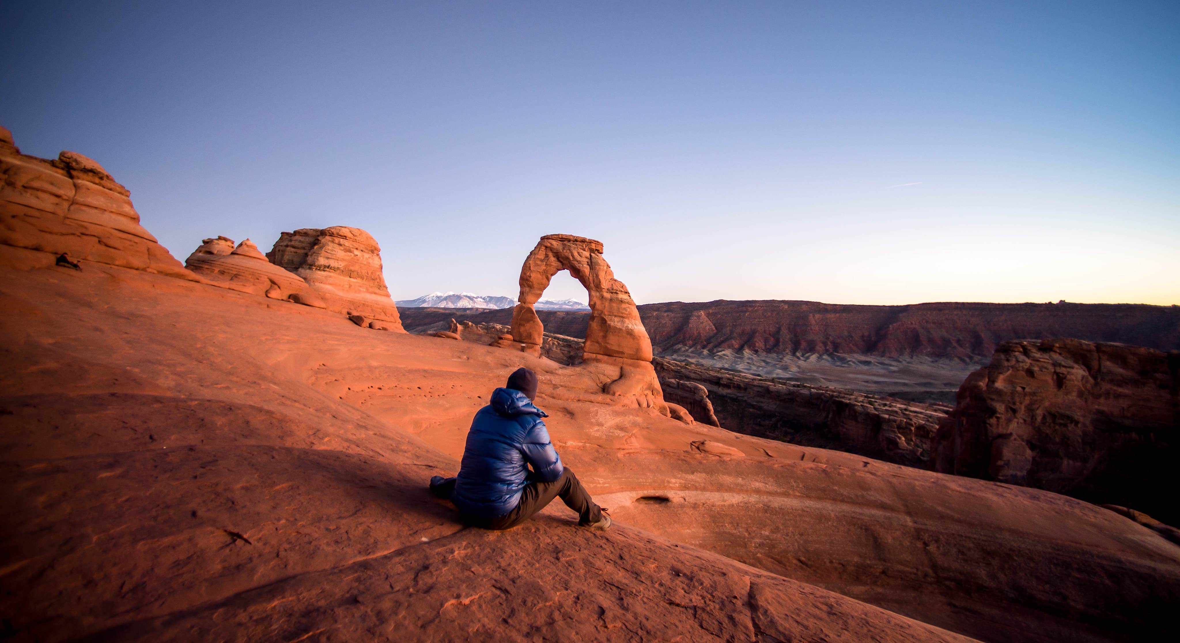 Early Morning Landscape View at Devils Garden Campground in Arches National Park