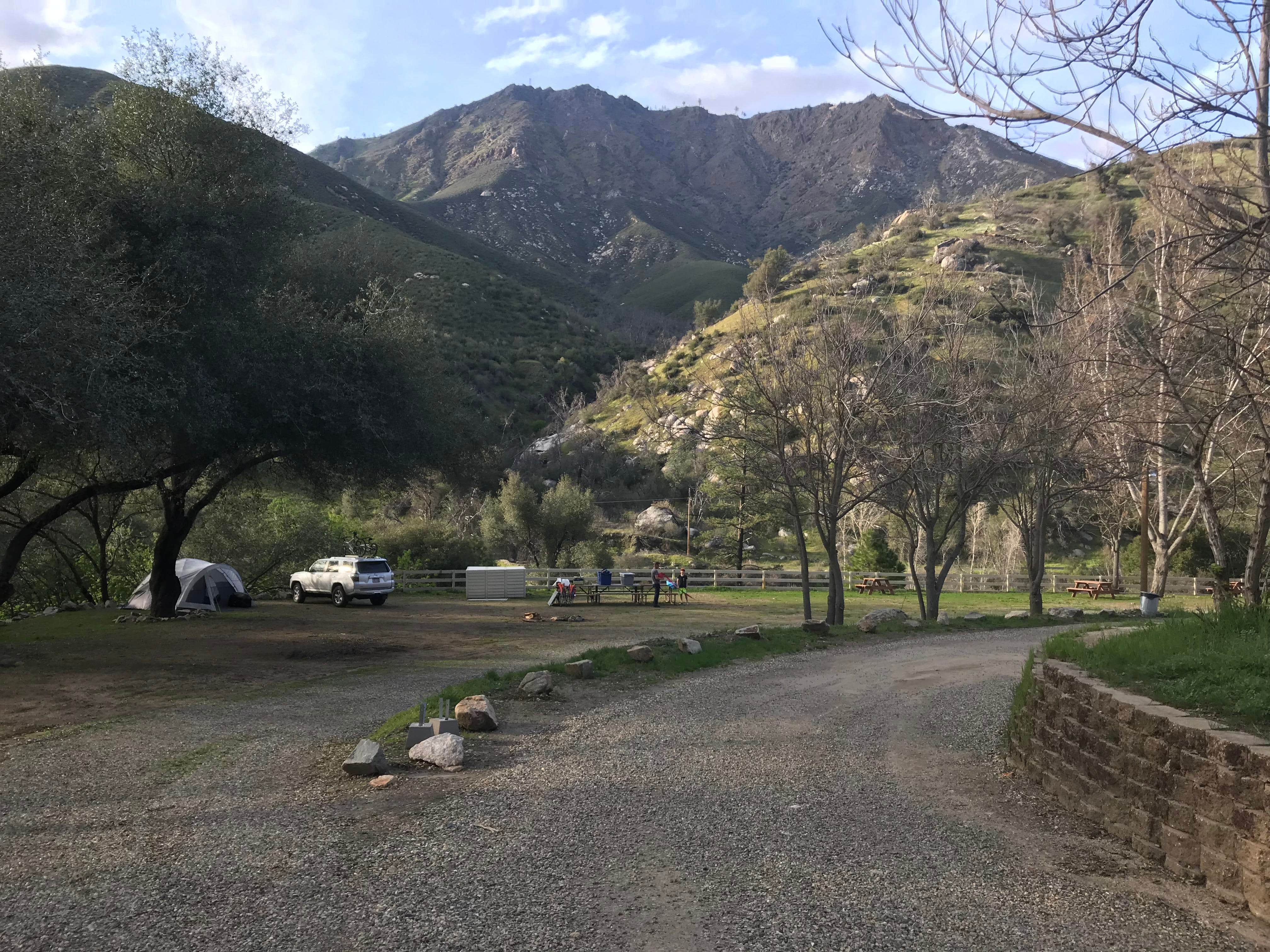 A campground with a view