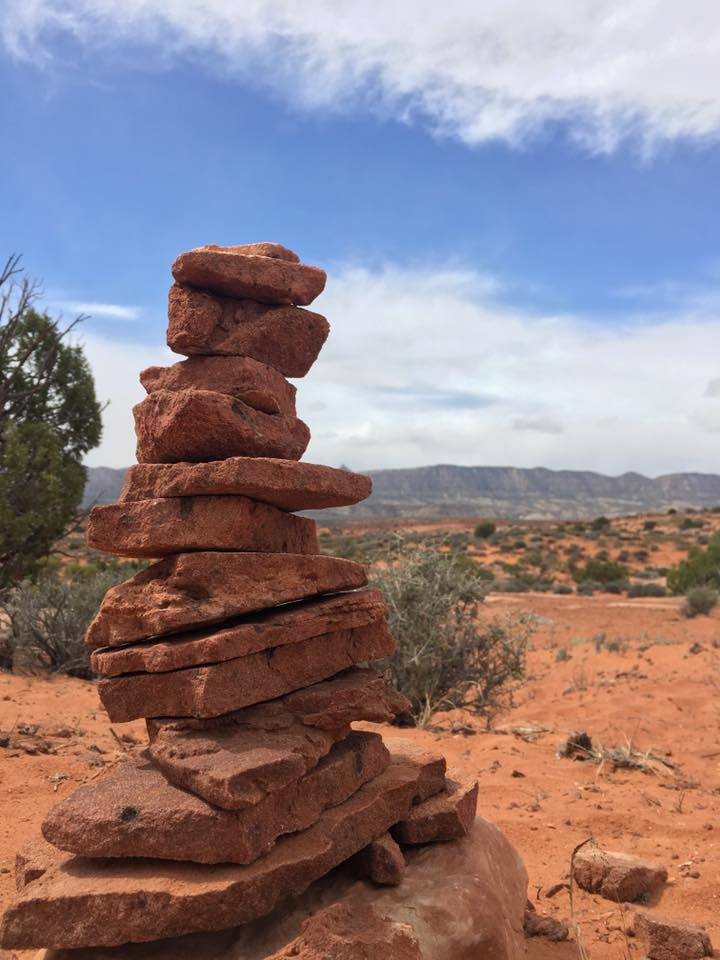 Tons of Cairns marking the way for you to walk in circles. Be careful and know where you are out there. You can usually see the campground from any high point above the slots.