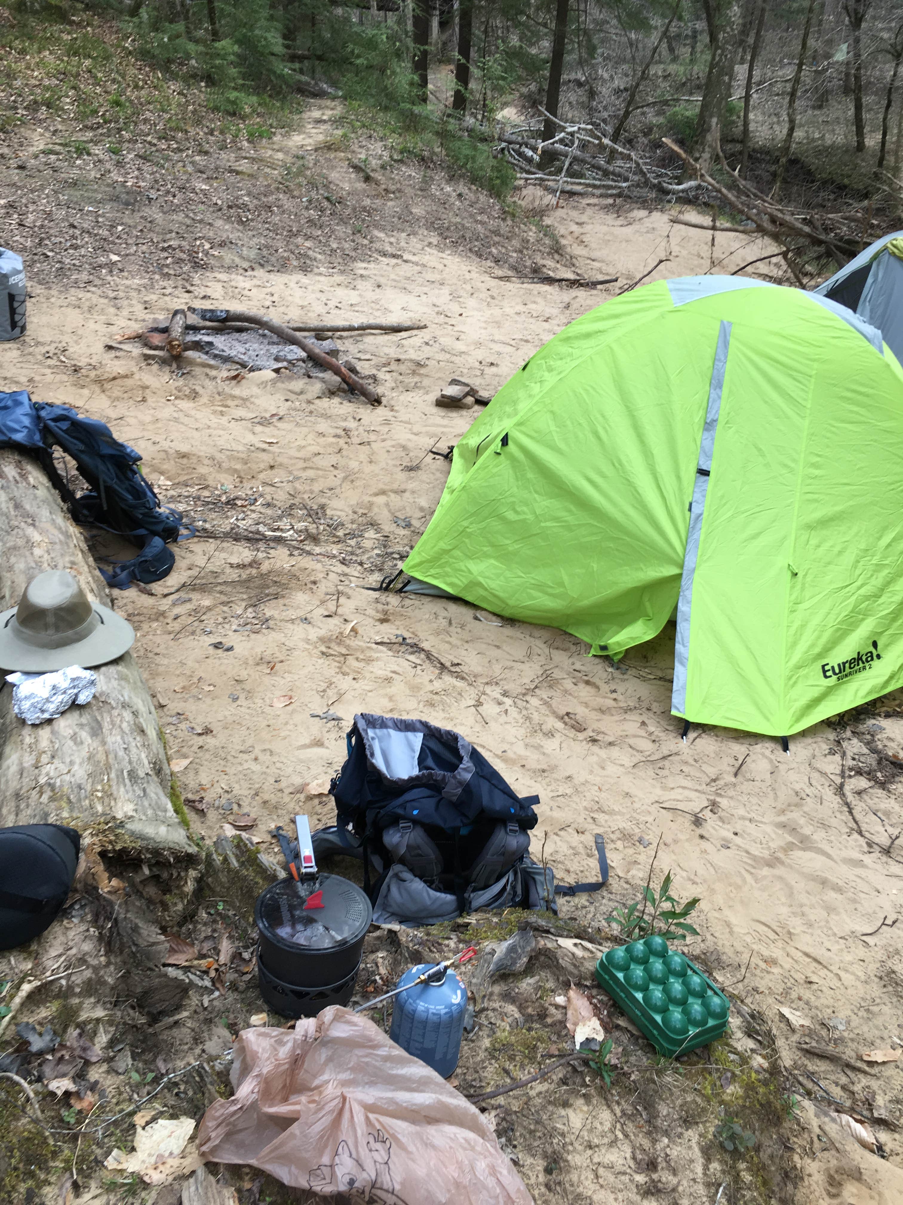 Asher K.'s photo of tent camping at Sipsey Wilderness - Trail 200 Campsites near Addison, AL