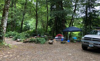 Corinna B.'s photo of tent camping at Beaver Eddy in Oregon