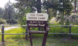 Camping near Wolf Camp Campground: Iron Creek Horse Camp — Black Hills National Forest, Keystone, South Dakota