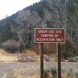 Entering Group Use Campground